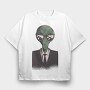 Alien Suit, Tricou Oversize Barbati (Unisex)