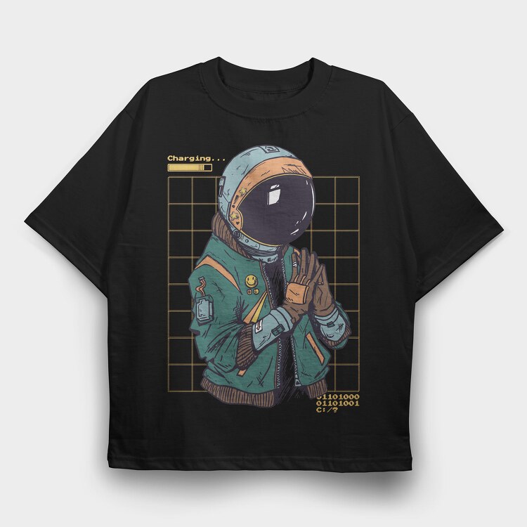 Cyber Punk Astronaut, Tricou Oversize Barbati (Unisex)