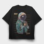 Cyber Punk Astronaut, Tricou Oversize Barbati (Unisex)
