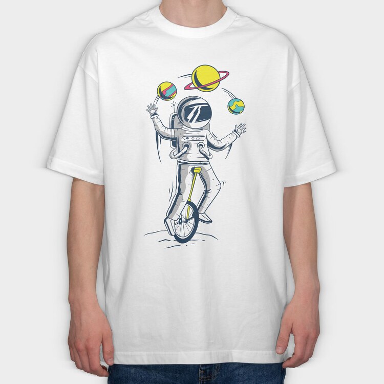 Astronaut Juggling, Tricou Oversize Barbati (Unisex)
