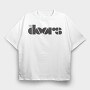 THE DOORS Band logo name, Tricou Oversize Barbati (Unisex)