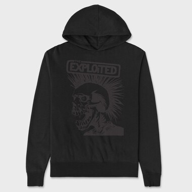 THE EXPLOITED B&W, Hanorac Oversize Barbati (Unisex)