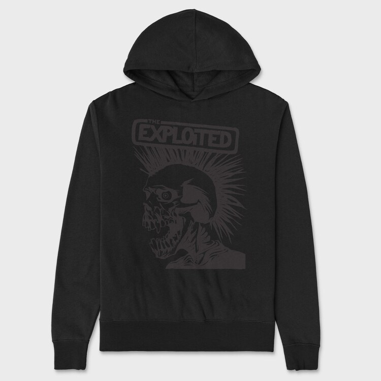 THE EXPLOITED B&W, Hanorac Oversize Barbati (Unisex)