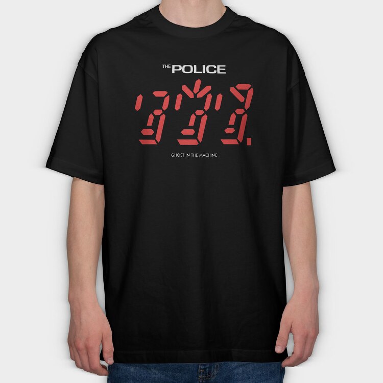 THE POLICE Ghost in the Machine, Tricou Oversize Barbati (Unisex)