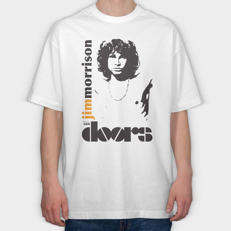 THE DOORS Jim Morrison, Tricou Oversize Barbati (Unisex)