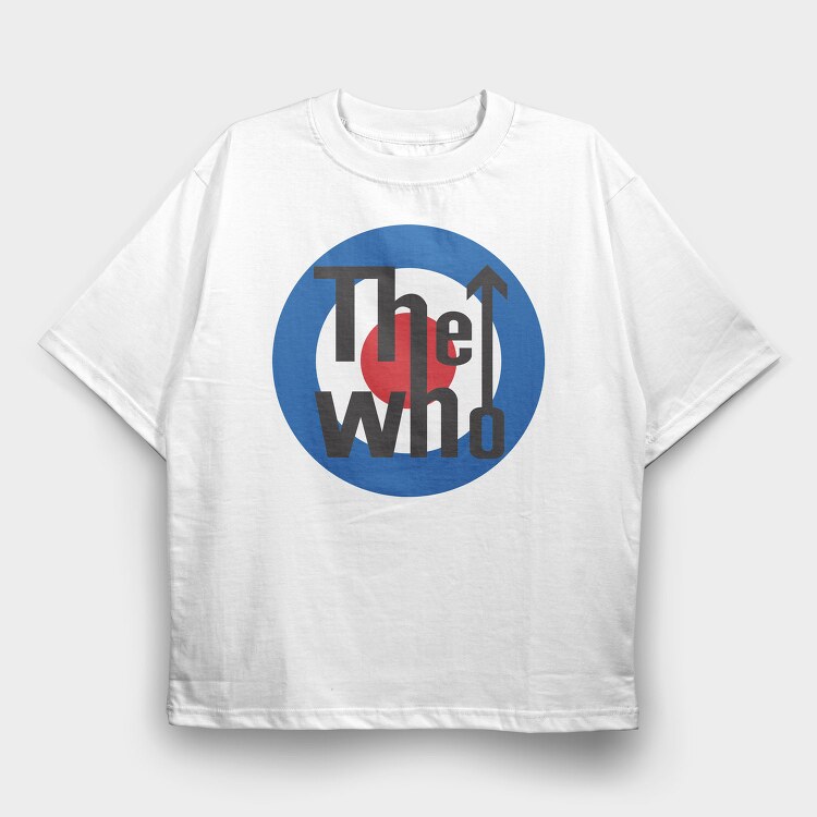 THE WHO Band logo Art, Tricou Oversize Barbati (Unisex)