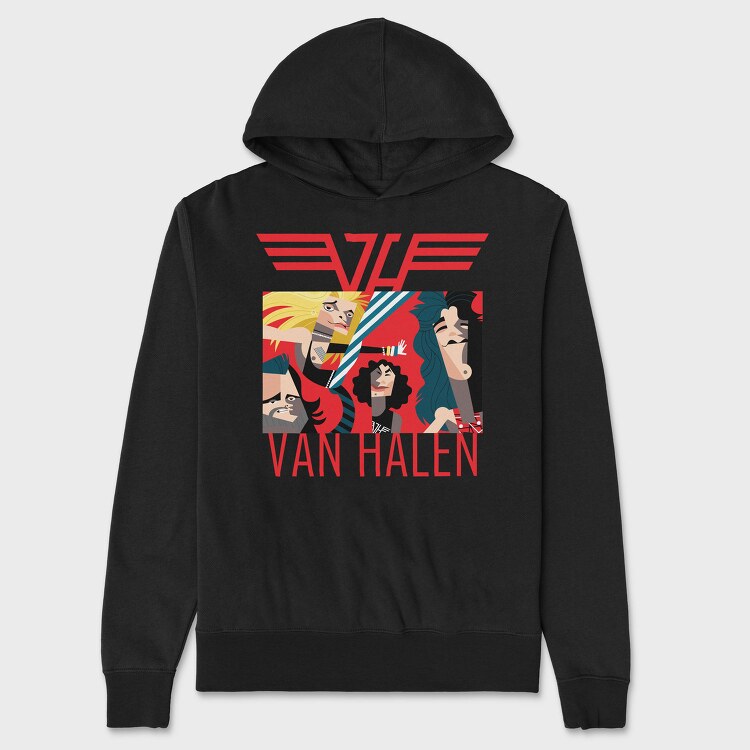 VAN HALEN Art1, Hanorac Oversize Barbati (Unisex)