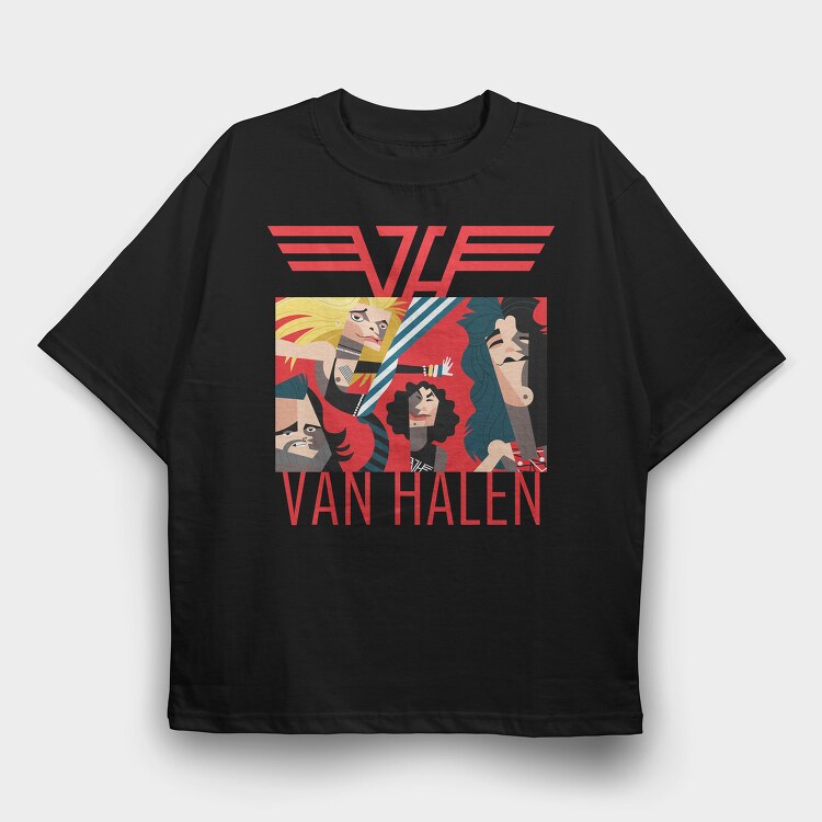 VAN HALEN Art1, Tricou Oversize Barbati (Unisex)