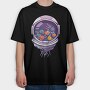 Astronaut Helmet And Planets, Tricou Oversize Barbati (Unisex)