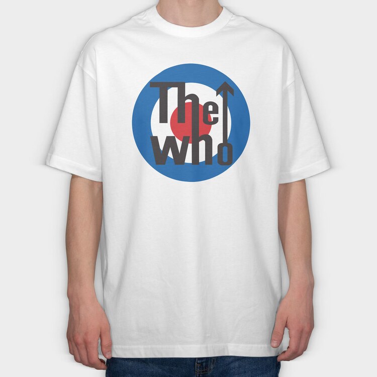 THE WHO Band logo Art, Tricou Oversize Barbati (Unisex)