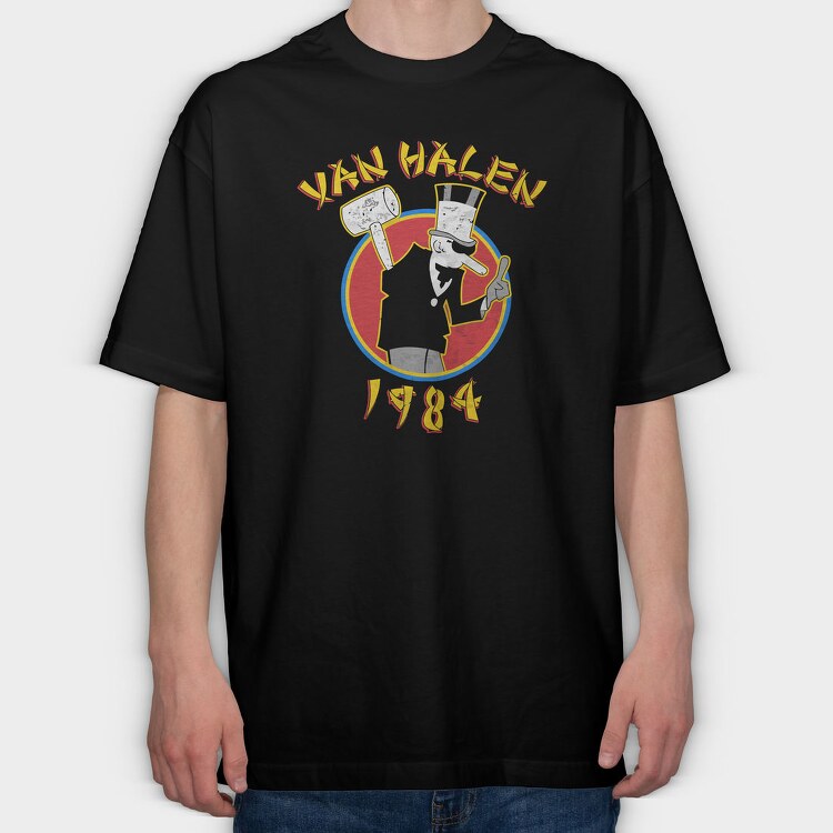 VAN HALEN 1984 Art, Tricou Oversize Barbati (Unisex)