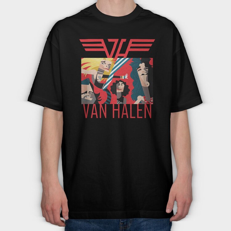 VAN HALEN Art1, Tricou Oversize Barbati (Unisex)