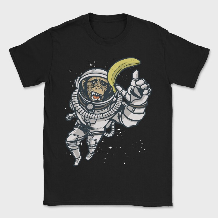 Astronaut Chimp, Tricou Barbati (Unisex)