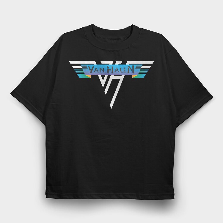 VAN HALEN One logo Art, Tricou Oversize Barbati (Unisex)