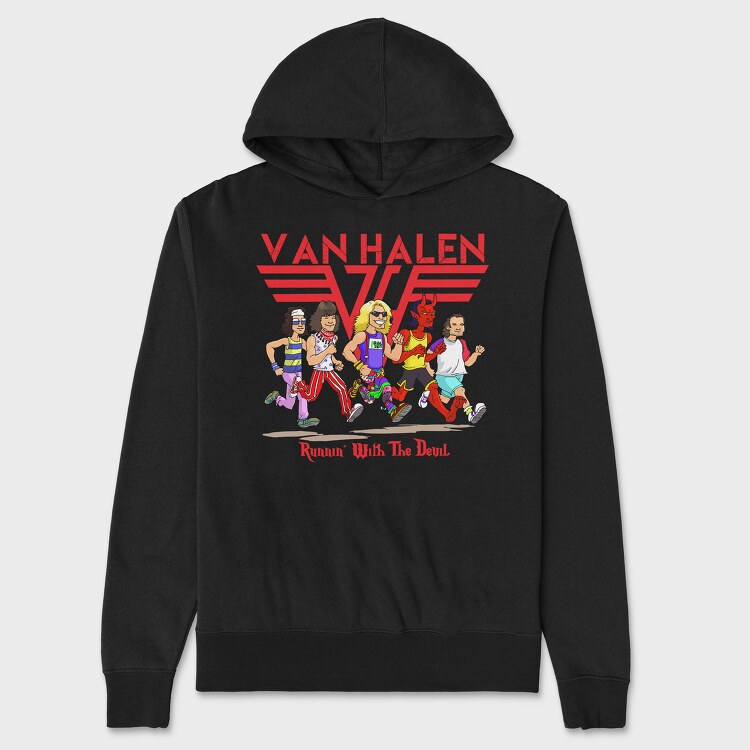 VAN HALEN Runnin with the devil, Hanorac Oversize Barbati (Unisex)