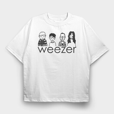WEEZER, Tricou Oversize Barbati (Unisex)