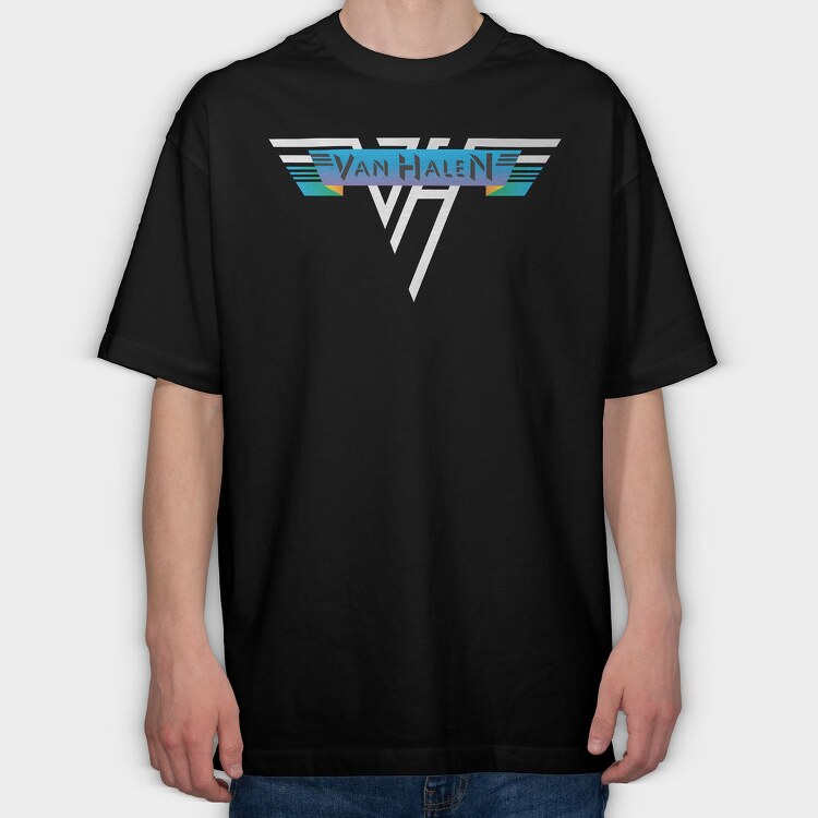 VAN HALEN One logo Art, Tricou Oversize Barbati (Unisex)