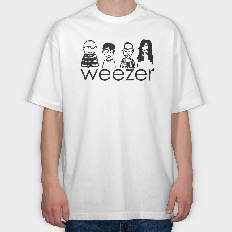WEEZER, Tricou Oversize Barbati (Unisex)
