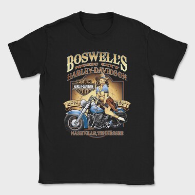 Boswell Music City Biker Girl Nashville, Tricou Barbati (Unisex)