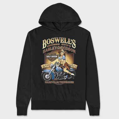 Boswell Music City Biker Girl Nashville, Hanorac Oversize Barbati (Unisex)