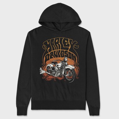 Harley Davidson Bike Ride, Hanorac Oversize Barbati (Unisex)