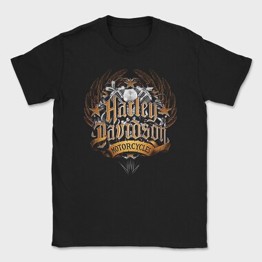 Harley Davidson Wreath Stars Bike, Tricou Barbati (Unisex)