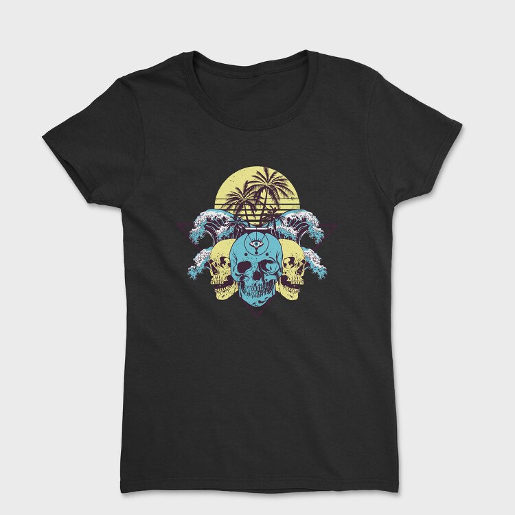 Skulls Palms Triangle, Tricou Femei