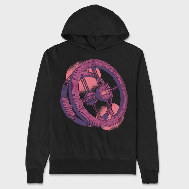 Space Station, Hanorac Oversize Barbati (Unisex)