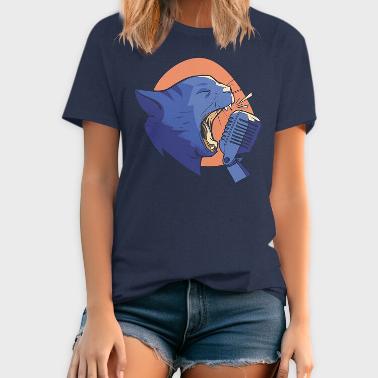 Cat Scream Mic, Tricou Barbati (Unisex)