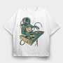 Astronaut Dj, Tricou Oversize Barbati (Unisex)