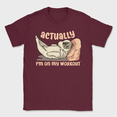 Actually I Am on My Workout, Tricou Barbati (Unisex)
