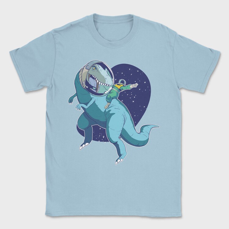 Astronaut Riding Dino, Tricou Barbati (Unisex)