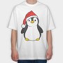 Christmas Penguin, Tricou Oversize Barbati (Unisex)