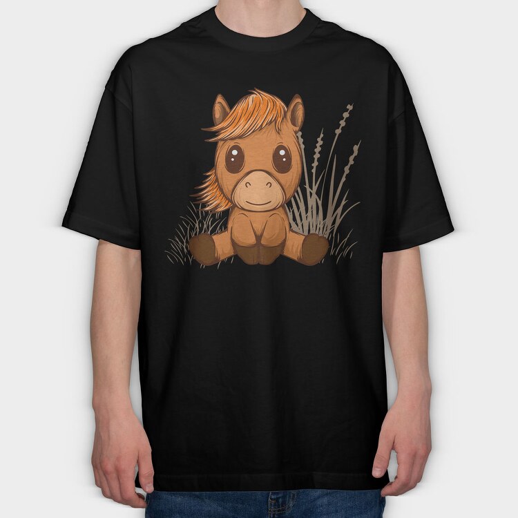 Cute Horse, Tricou Oversize Barbati (Unisex)