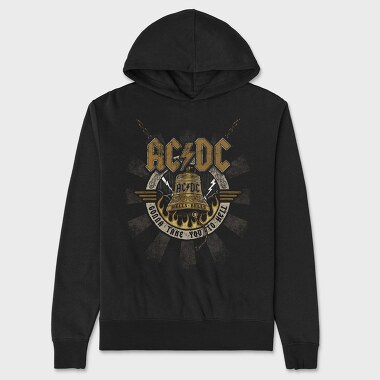 Acdc Bell Flames Eyes 2, Hanorac Oversize Barbati (Unisex)