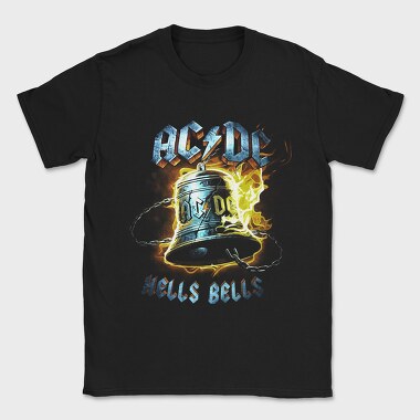 Acdc Bell Flames Eyes, Tricou Barbati (Unisex)