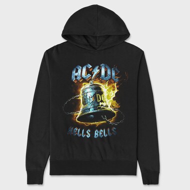 Acdc Bell Flames Eyes, Hanorac Oversize Barbati (Unisex)