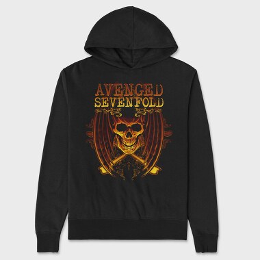 Avenged Sevenfold Skull, Hanorac Oversize Barbati (Unisex)