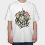 Skeleton Unicorn, Tricou Oversize Barbati (Unisex)