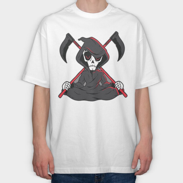 Grim Reaper, Tricou Oversize Barbati (Unisex)