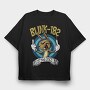 Bunny Eyes Flames 182 Funny Sarcastic, Tricou Oversize Barbati (Unisex)