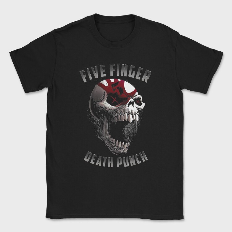 Five Finger Death Punch Skull Crosses Eyes, Tricou Barbati (Unisex)