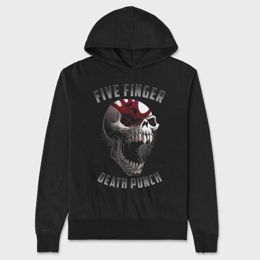 Five Finger Death Punch Skull Crosses Eyes, Hanorac Oversize Barbati (Unisex)