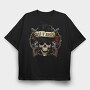 Guns N Roses Skull Top Hat, Tricou Oversize Barbati (Unisex)