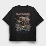 Iron Maiden British Fire, Tricou Oversize Barbati (Unisex)