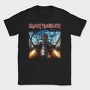 Iron Maiden Robot Face Flames, Tricou Barbati (Unisex)