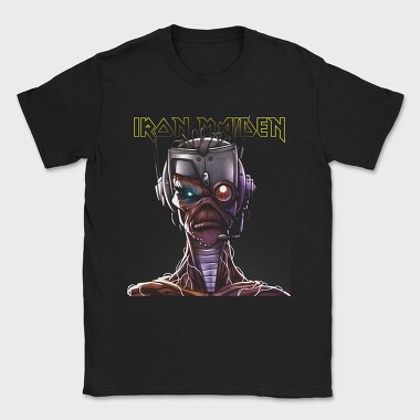 Iron Maiden Robot Face, Tricou Barbati (Unisex)