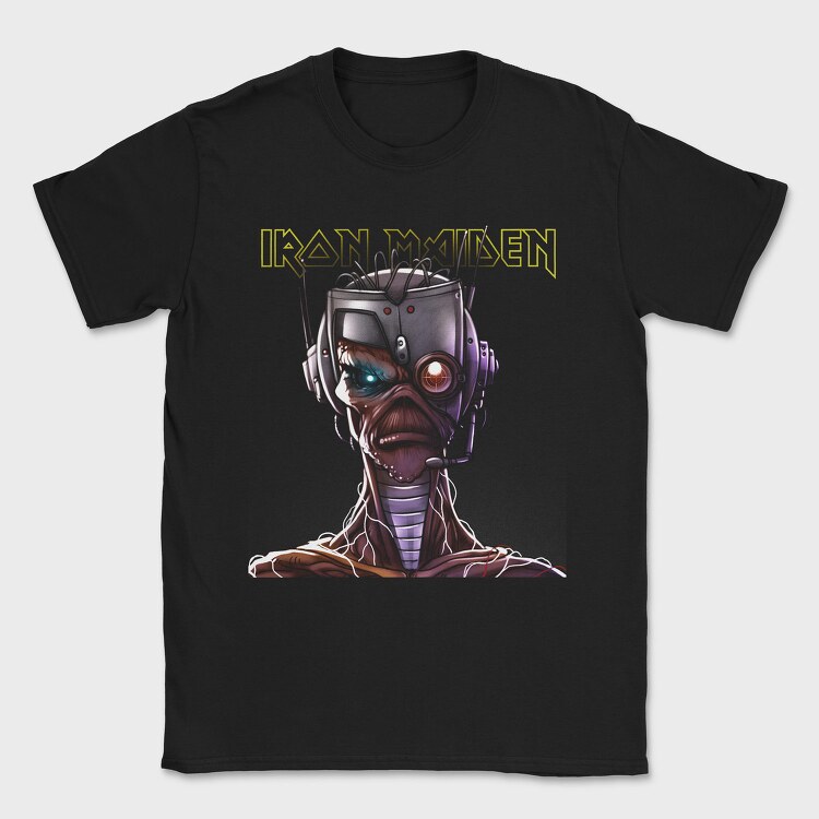 Iron Maiden Robot Face, Tricou Barbati (Unisex)