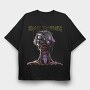 Iron Maiden Robot Face, Tricou Oversize Barbati (Unisex)