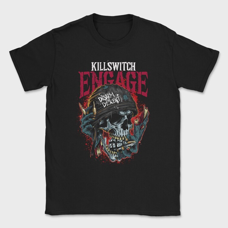 Killswitch Engage Skull Flames, Tricou Barbati (Unisex)